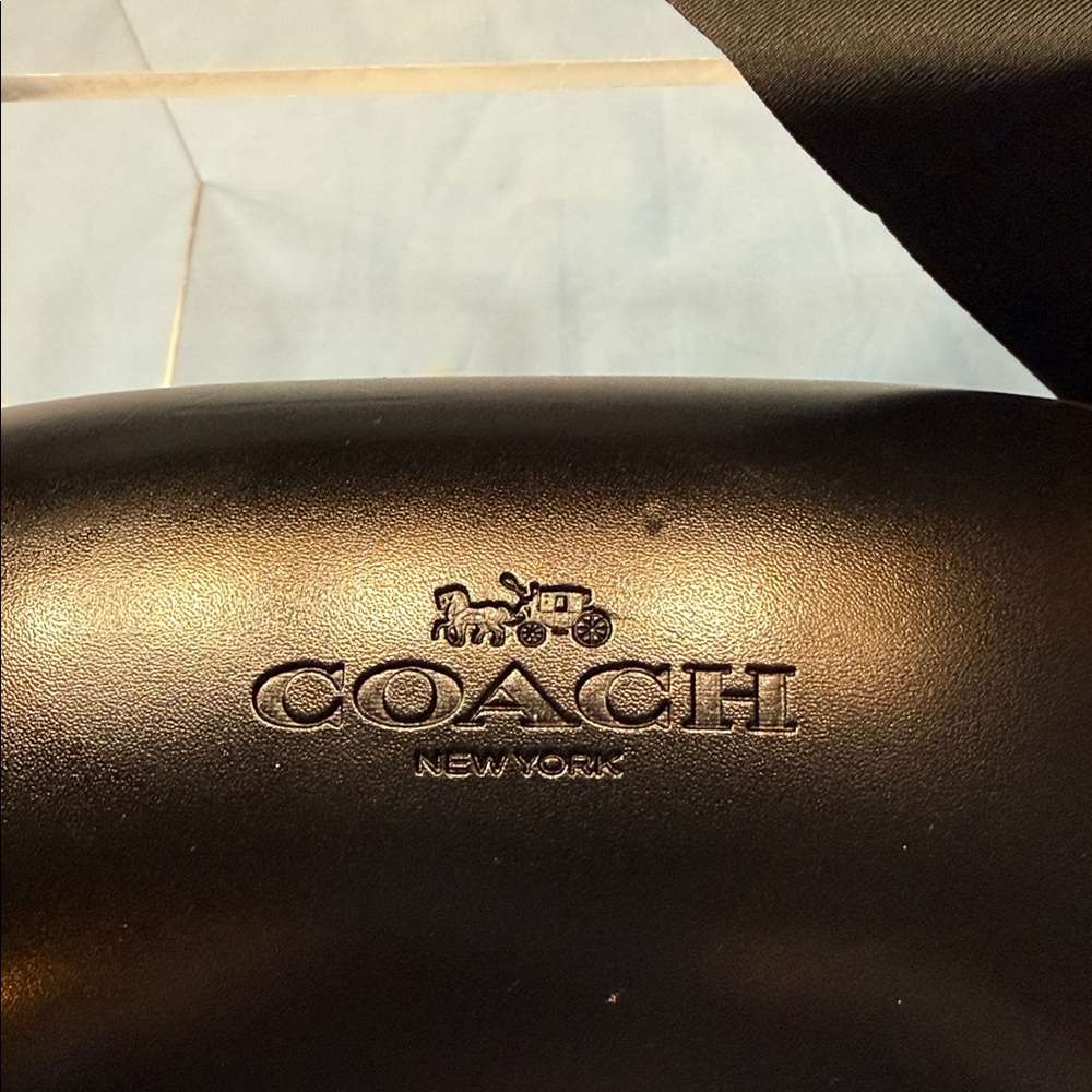 Coach Black Eyewear Case with Coach Cleaning Cloth - Picture 2 of 7